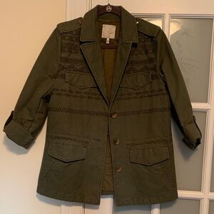 Joie Dark Green Cotton Field Jacket